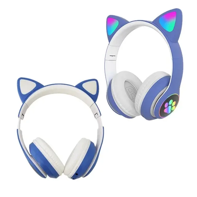 Бездротові навушники Cat STN-28 / Гарнітура з мікрофоном FM радіо Bluetooth синій