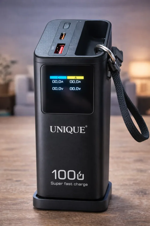 Портативна батарея UNIQUE 60000mah Power Bank швидка зарядка LED-дисплей