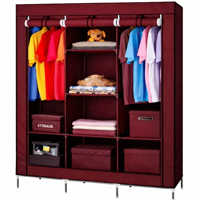Тканинна шафа HCX Storage Wardrobe 88130  Бордо