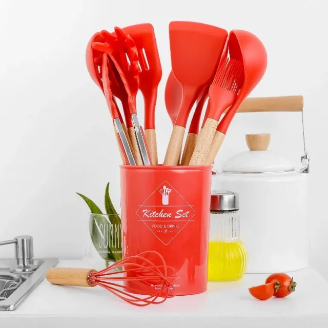 Силіконовий кухонний набір приладдя Kitchen Set 12 предметів