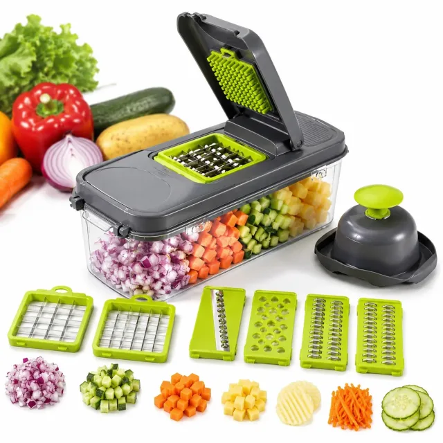 Овочерізка Мультислайсер vegetable cutter / Мультислайсер для овочів та фруктів / Механічний ручний подрібнювач