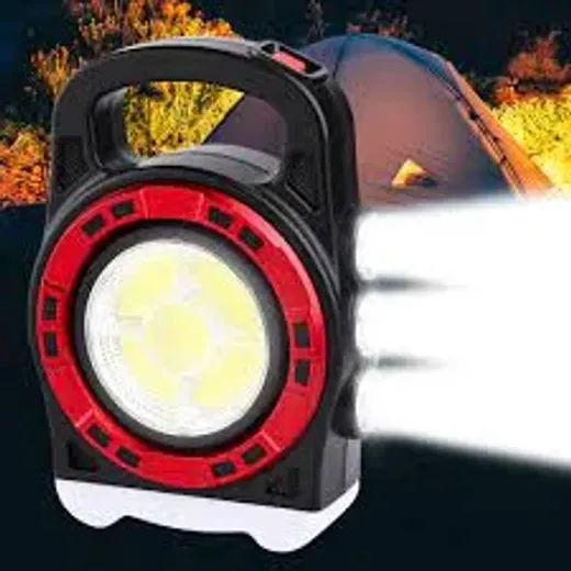 Мультифункціональний кемпінговий ліхтар Hurry-bolt HB-6678C 20W із сонячною панеллю та фукцією павербанку