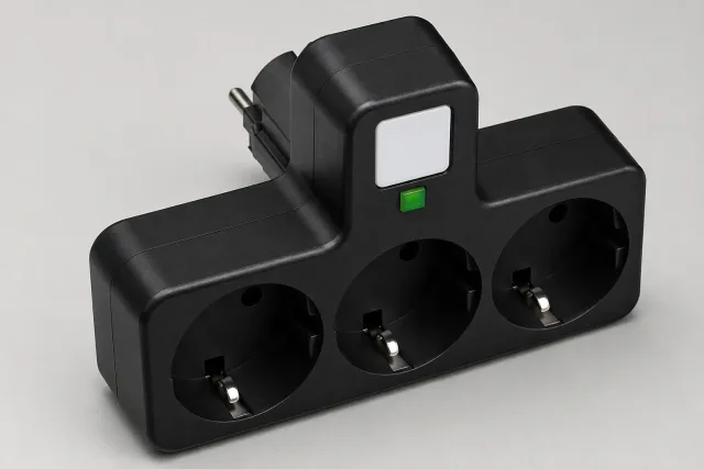 Мережевий фільтр з підсвічуванням 3 розетки, 2500Вт (2хUSB + Type-C) / Мережевий трійник / Адаптер в розетку