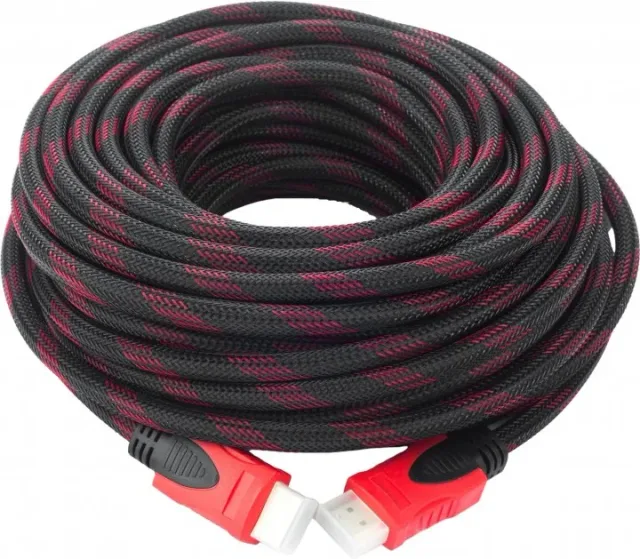 Кабель HDMI-HDMI Donli обплетення, ферити, посилений 20 м (V1.4)