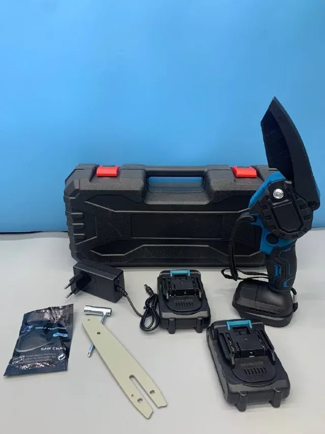 Акумуляторна ланцюгова міні-пила6 inch Electric SAW BLUE кейсом 2