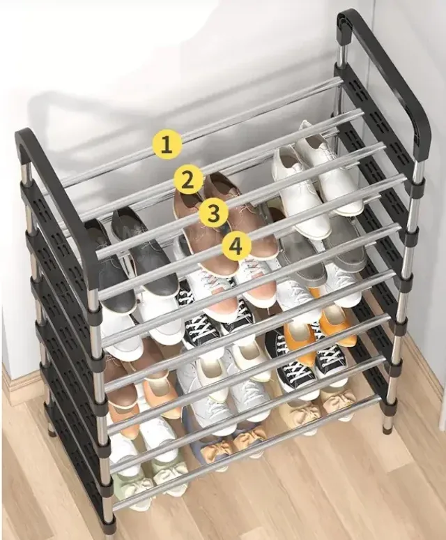 Полиця для взуття метал 5 секції Shoe rack