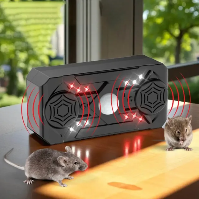 Ультразвуковий репелент від комах Siurn з двома динаміками, USB-живлення, 3 режими, чорний