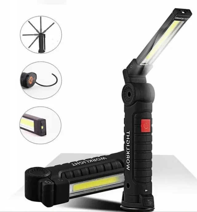 Акумуляторний ліхтар лампа світильник WORKLIGHT W-52 складаний (від USB/з МАГНІТОМ/з гачком)