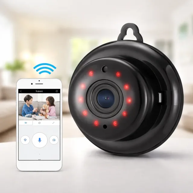 Міні-камера з нічним баченням DG-MYQ, 720P / Переносна WiFi камера з мікрофоном / Охоронна камера для дому