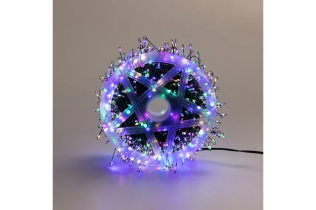 Гірлянда Роса на котушці феєрверк - мішура від USB, 20м, 600LED + пульт Мультик