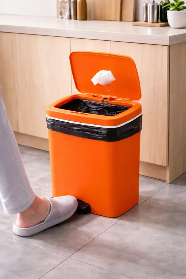 Відро для сміття зі смарт-датчиком Smart trash can 10 л Помаранчевий