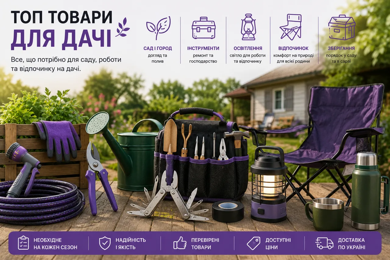 Топ товари для дачі