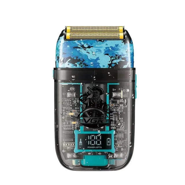 Електробритва VGR V-352 шейвер, подвійне лезо, IPX5, LED Display